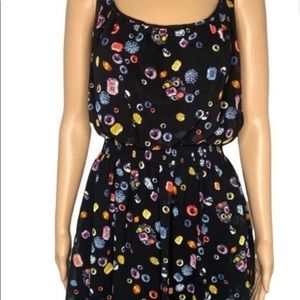 ☀️NWOT Black jewel and skull spaghetti strapped romper with built in shorts